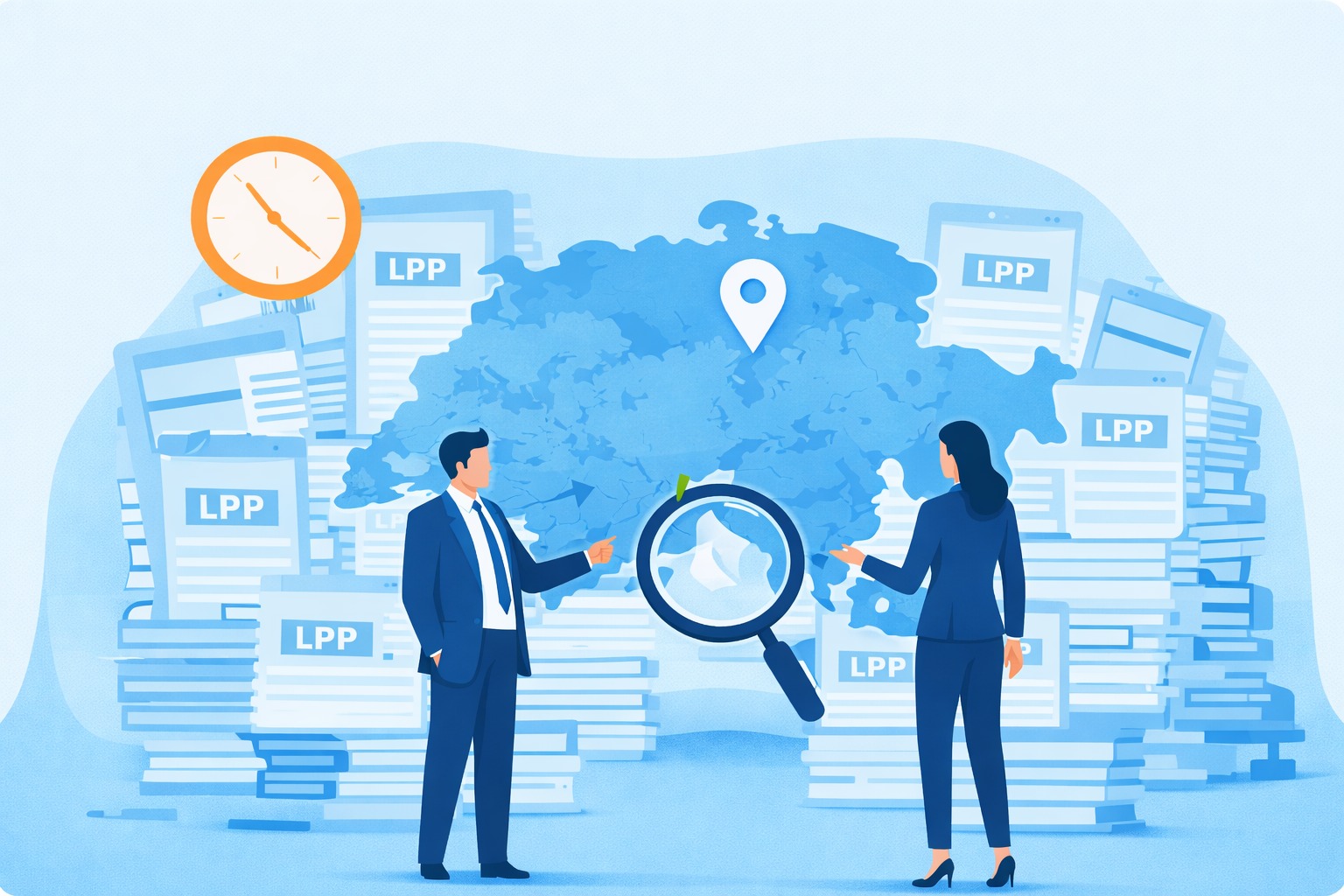 Recherche d'avoirs LPP en Suisse